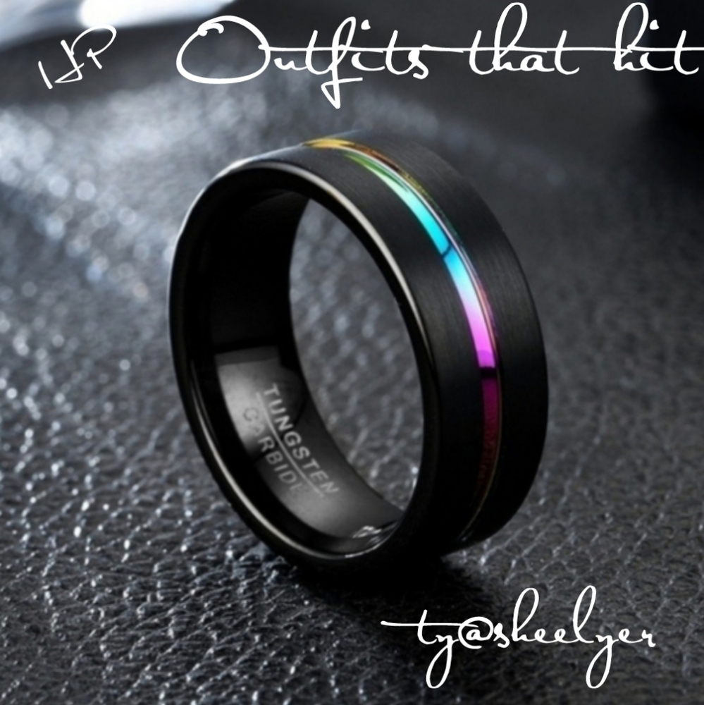 NEW Tungsten Carbide Titanium Black & 7 colors